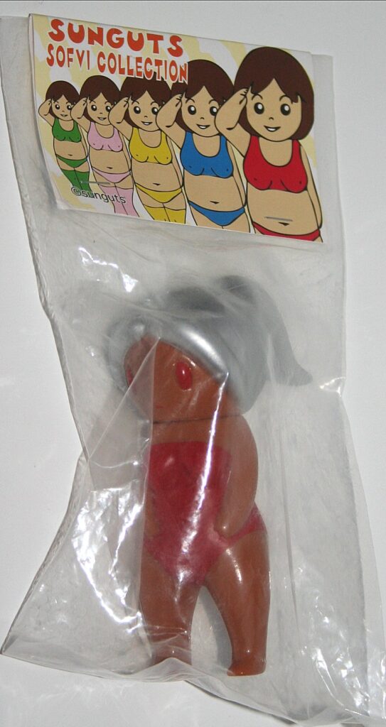 Sunguts Brown Mononoke Girl Red Swimsuit