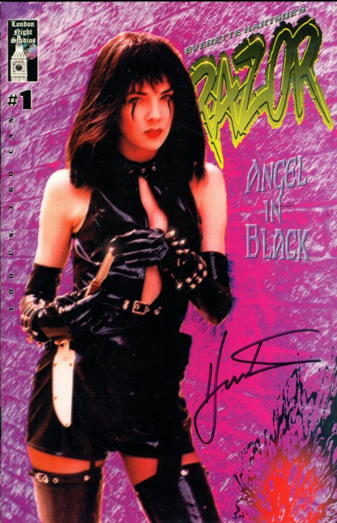 Razor Angel In Black #1 Signed