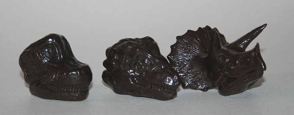 Monstock Brown 3 Dinosaur Heads