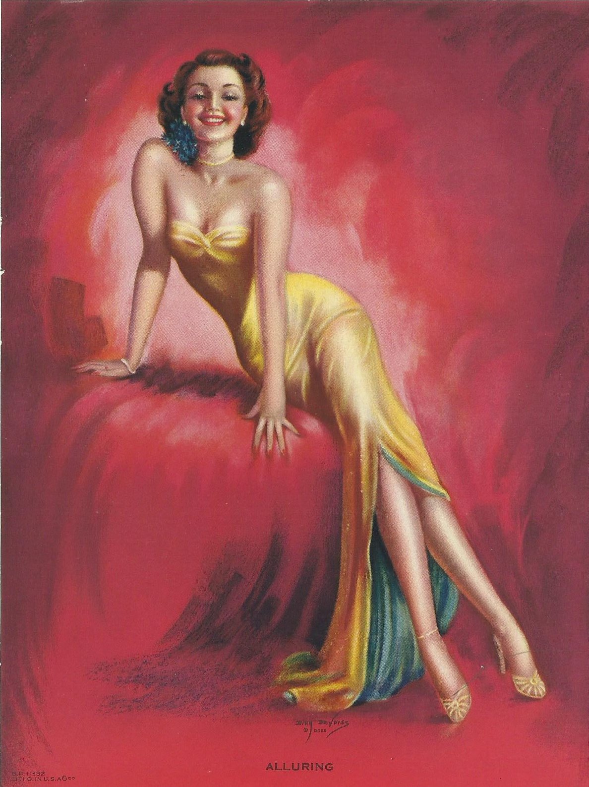 Alluring Pin Up Print By Billy Devorss 