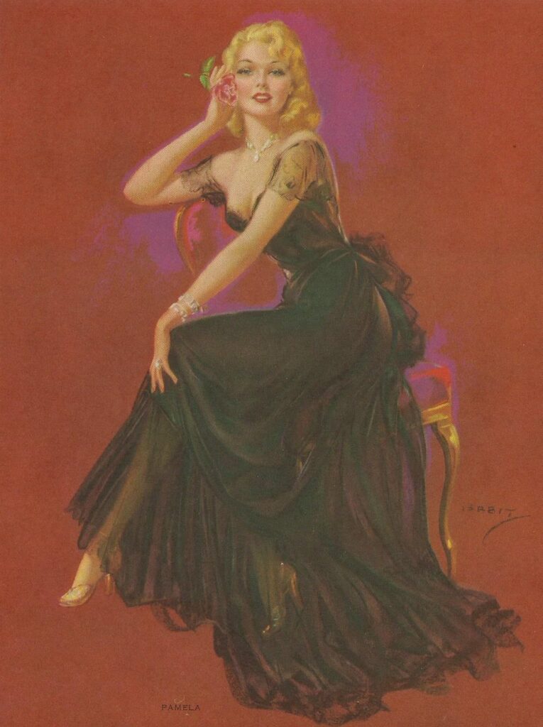 Pamela Pin Up Print by Jules Erbit