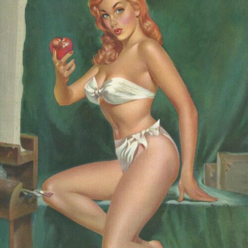 The Apple of His Eye Pin Up Print by Lu Kimmel