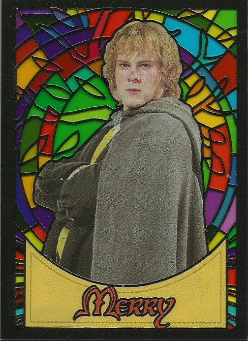 Lord of the Rings Evolution Stained Glass Card S8 Merry