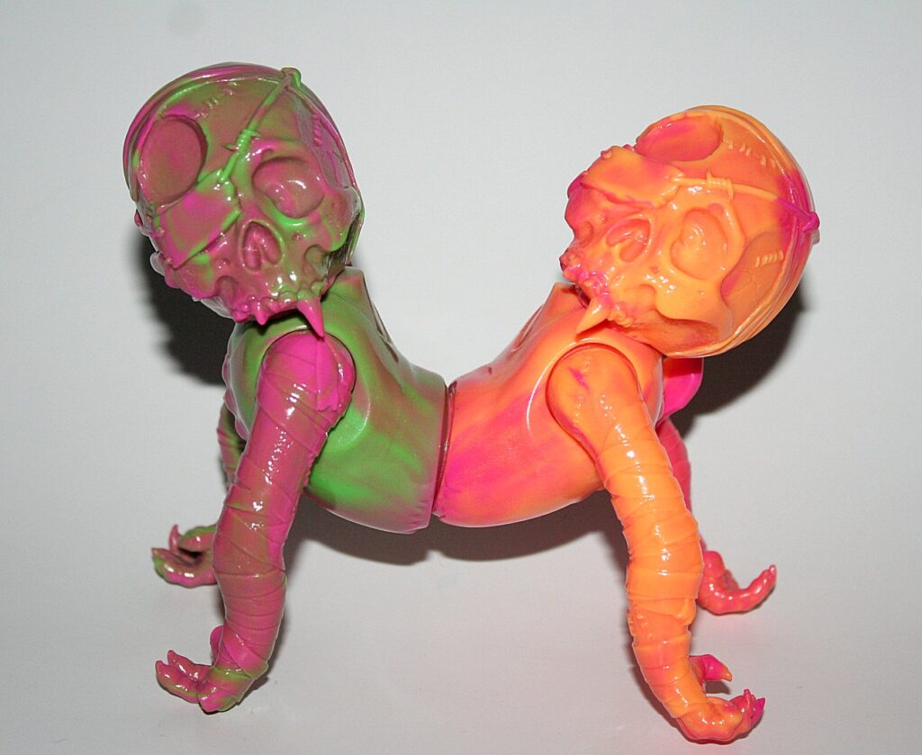 Secret Base x Pushead Marbled Siamese SkullORM - Loose