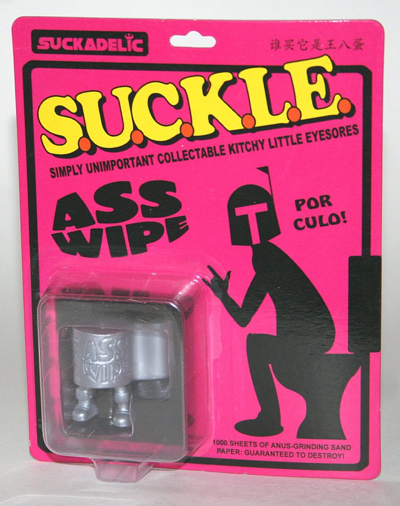 Suckadelic SUCKLE Salacious Silver Ass Wipe Carded