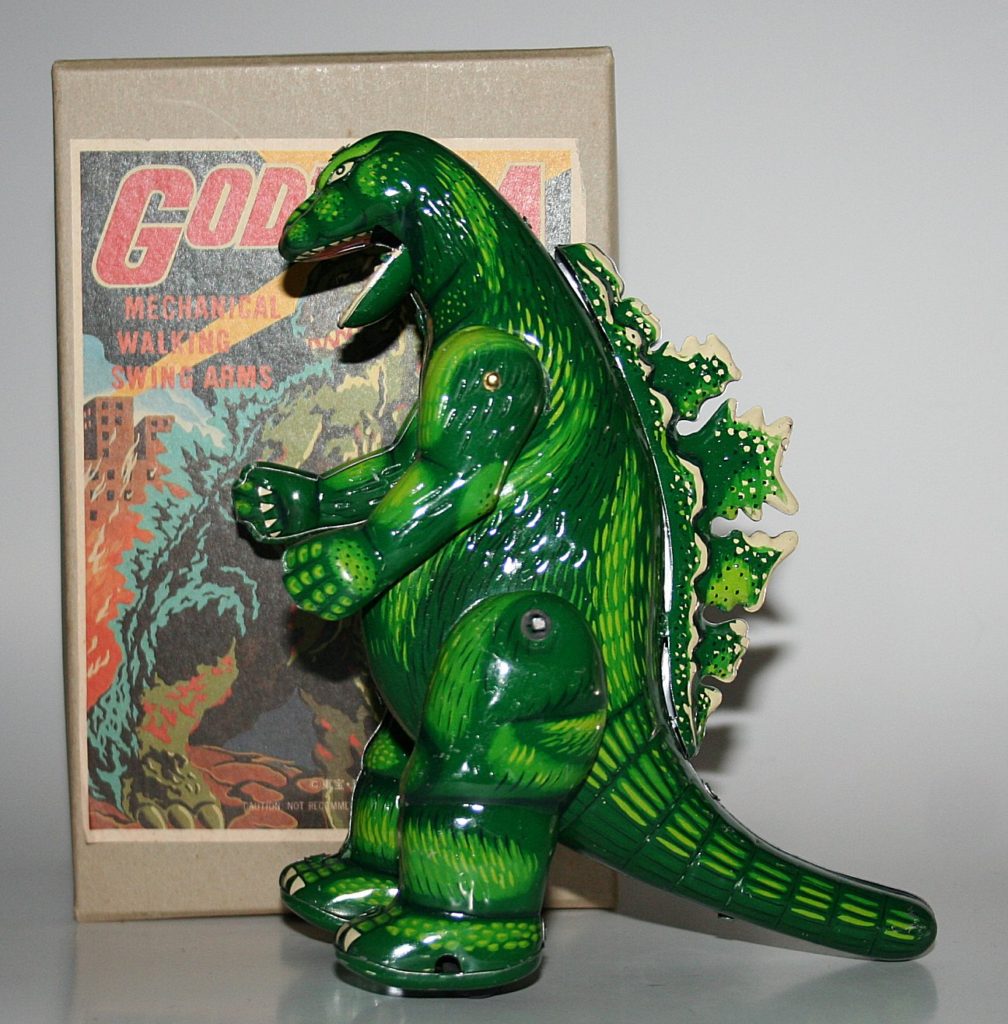 Billiken Mechanical Green Walking Godzilla Sofubi Figure | Vicious Fun