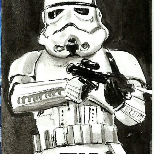 Topps Star Wars Saga Neil Camera Stormtrooper Sketch Card
