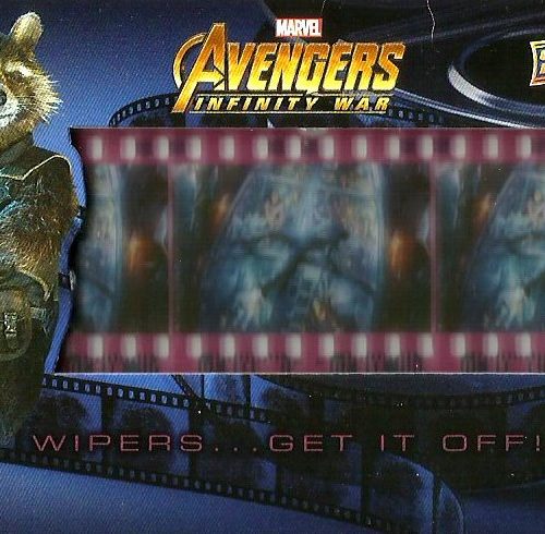 Avengers Infinity War Film Cels FC35 Guardians Galaxy Rocket Raccoon Card