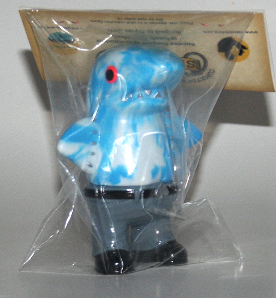 Cometdebris Painted Blue and White Marbled Sametan