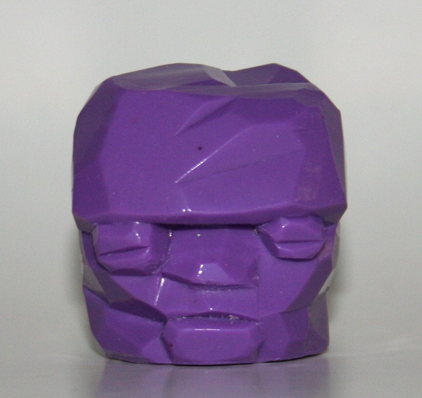 Grody Shogun Unpainted Med Purple Golem Monster Head Only