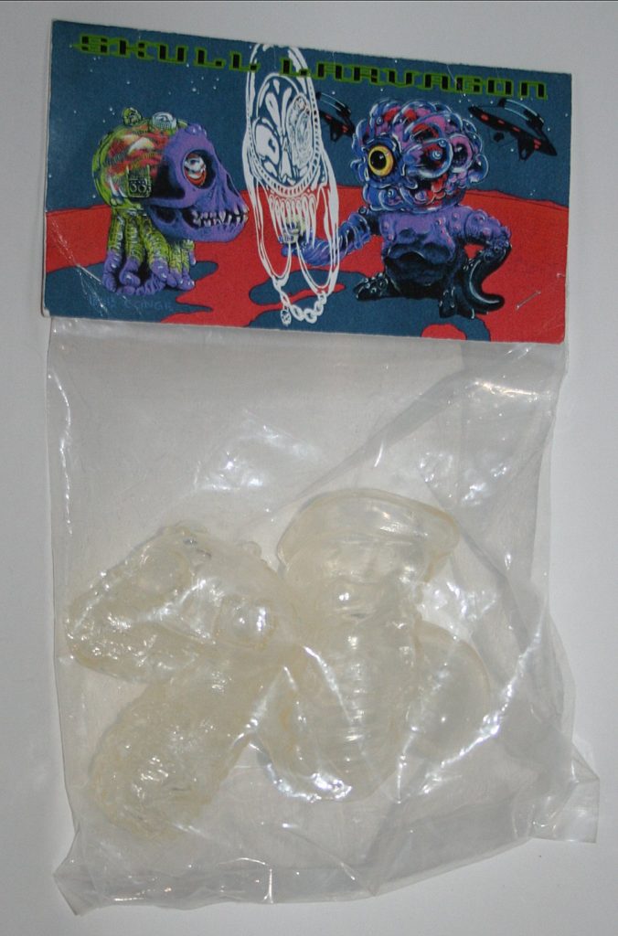 Blobpus x Velocitron x Plaseebo Clear Skull Larvagon