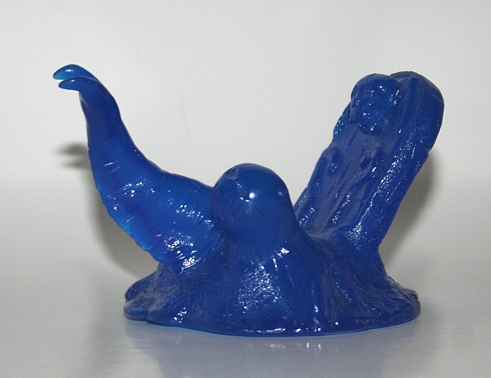 Velocitron Unpainted Clear Blue Arm Out Graveyard Ghoul