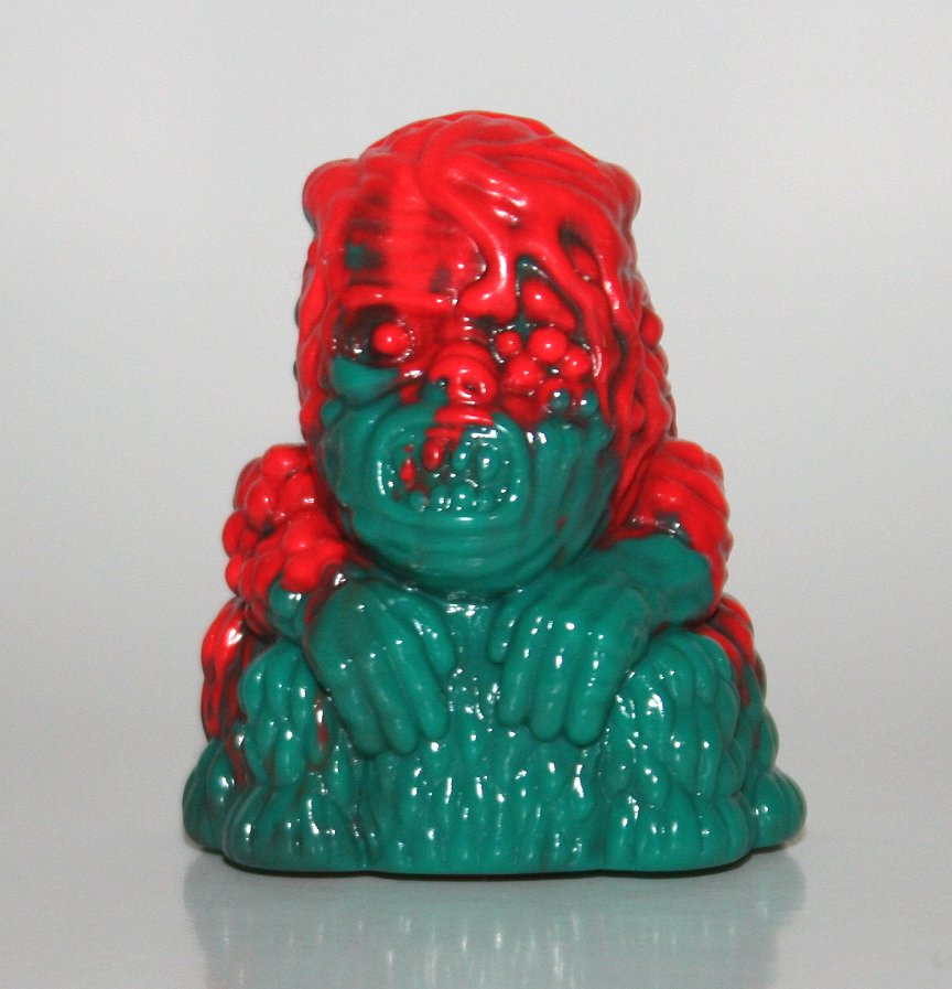 Unbox x Vilesore Who Goes There Green and Red Marbled Spiderman V2