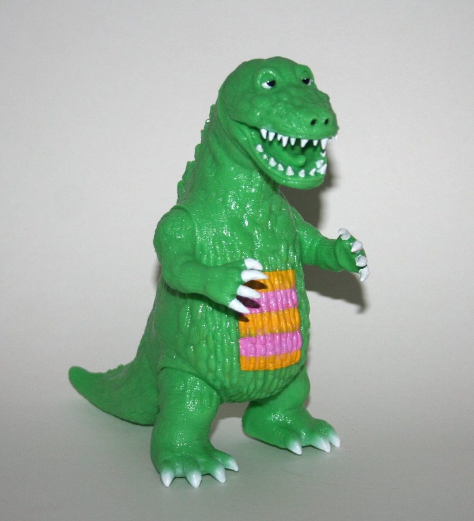 Shikaruna Green Godzilla with Red Manga Style Shinkichi Kun