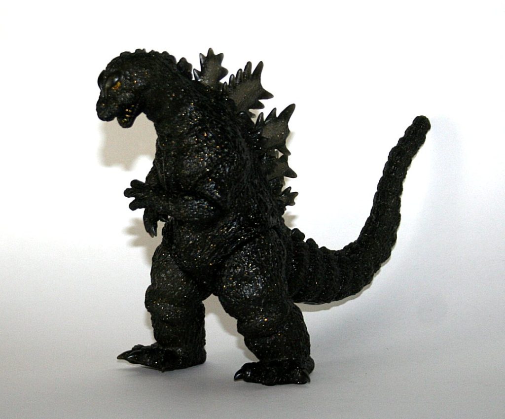 Y-MSF Unpainted Clear Black Lame 1964 Godzilla Sofubi Figure
