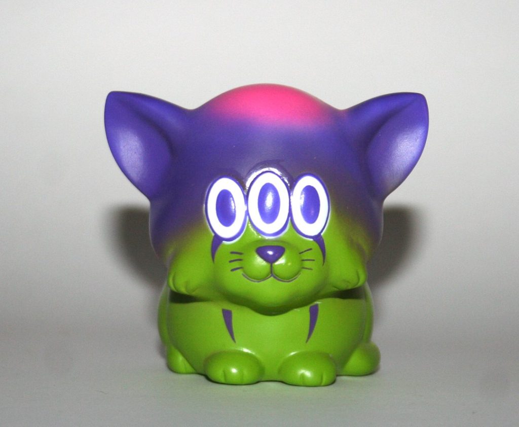Art Junkie x One Up Green and Purple Signed Calm Cat