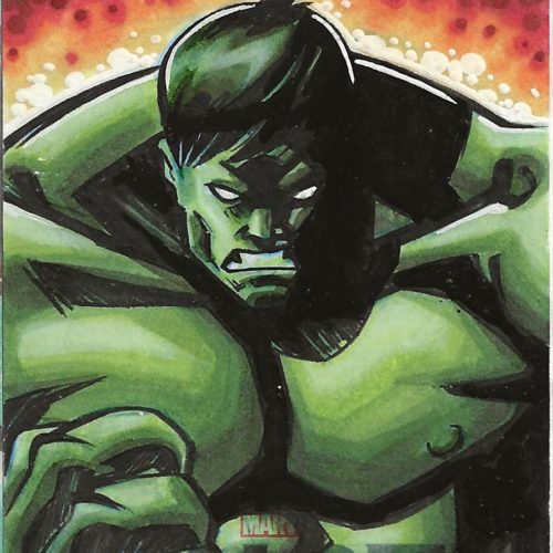 Thor Dark World Hulk Full Color Sketch Card