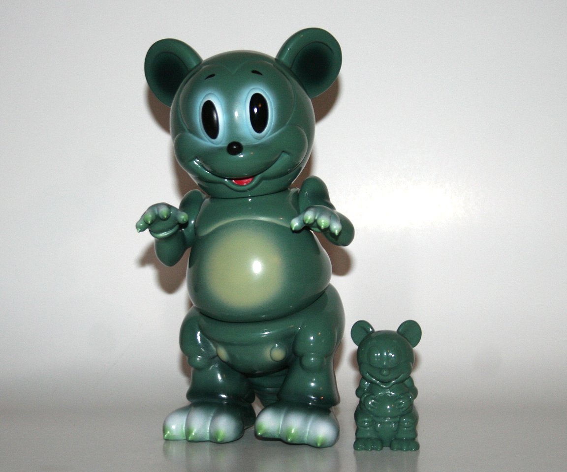 Blackbook Toy x Ron English Funky Green TTE Mousezilla and Mini