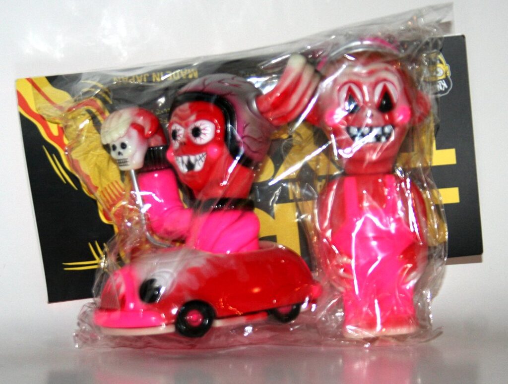 Star Toys Japan x Little Chop Glow and Red Marbled Weirdo Clutch
