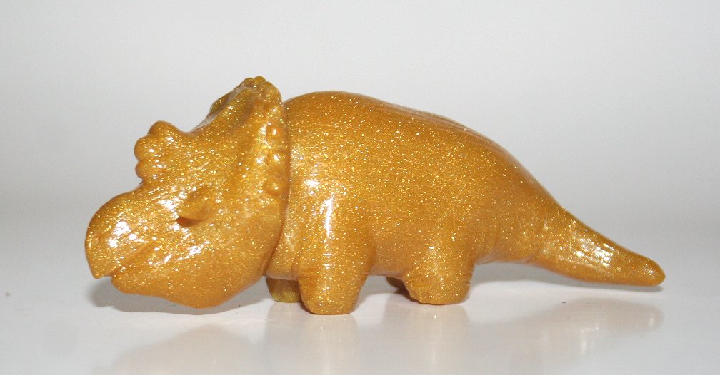 Rampage Toys Gold Lame Cyclops Triceratops Dino
