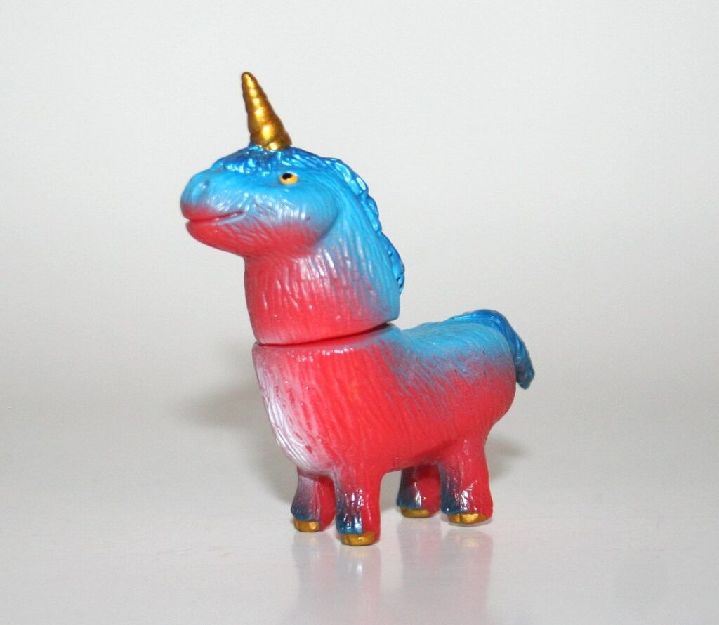 Rampage Toys Painted Red Shaggy Unicorn