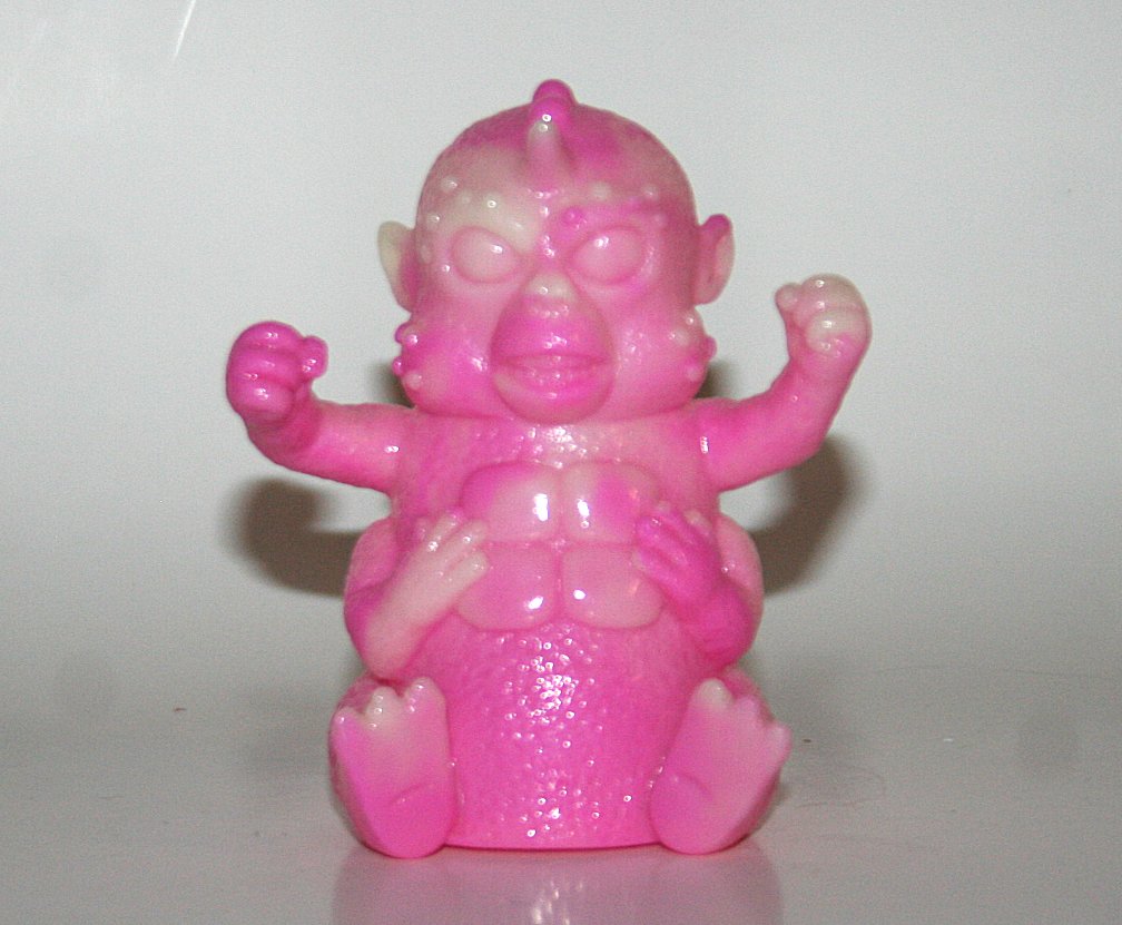 Splurrt Pink and Glow Marbled Baby Krono - Loose