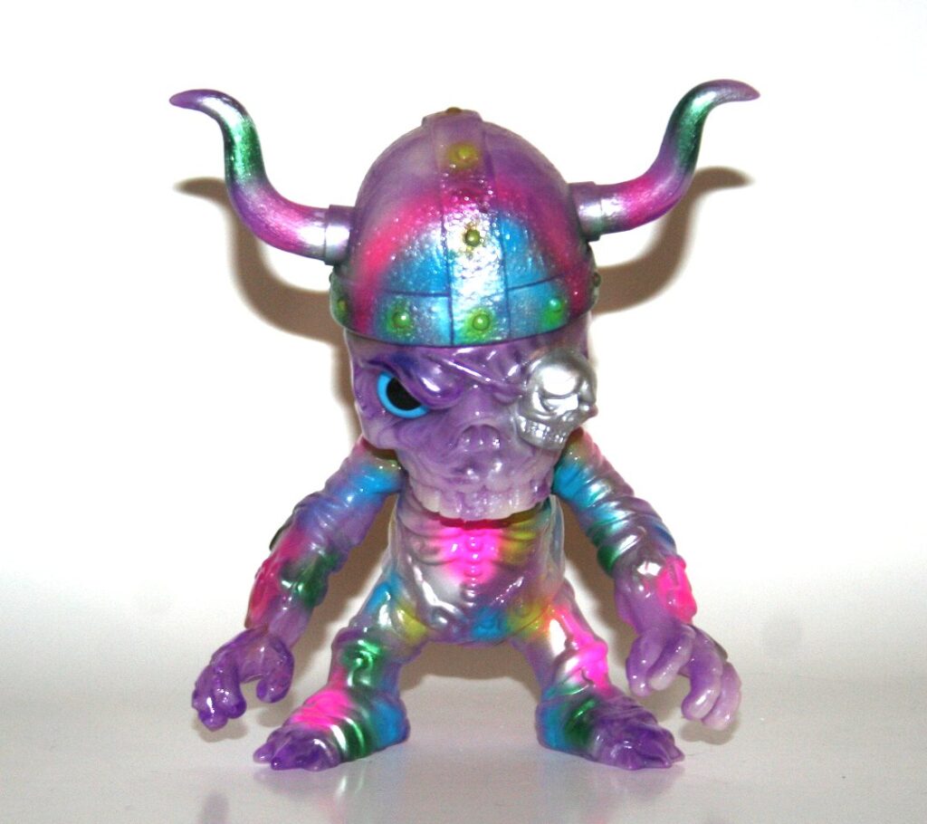 Vinyl Junkies Clear Purple and GID Marbled Skull Zombi Viking