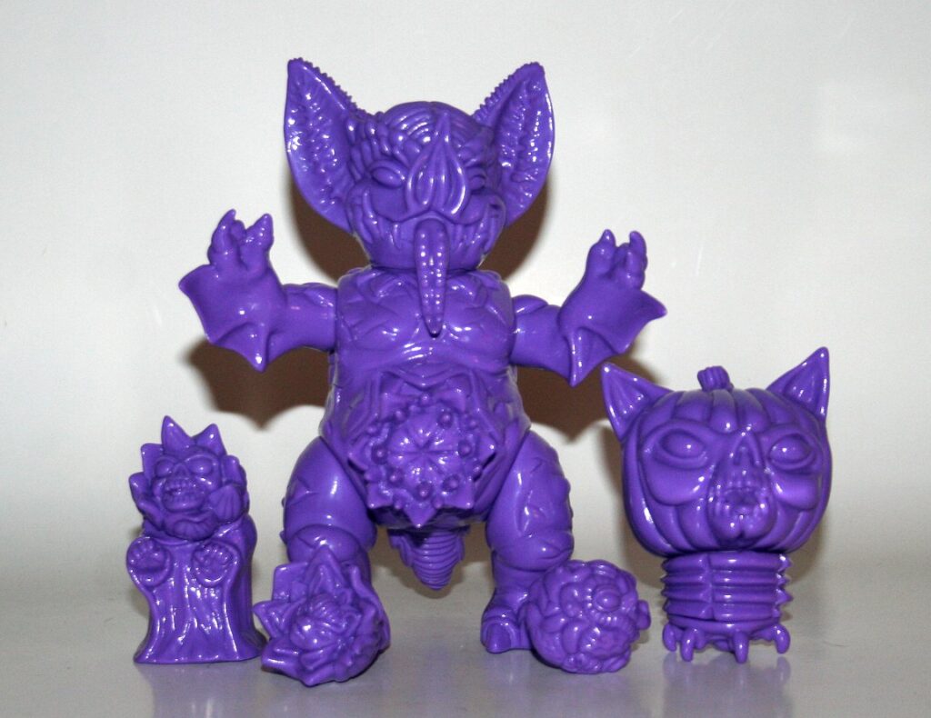 Paul Kaiju Unpainted Purple Mockbat and Pumcat