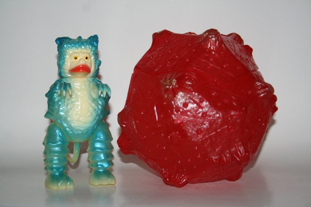 M1 Painted Glow Garamon with Clear Red Meteorite