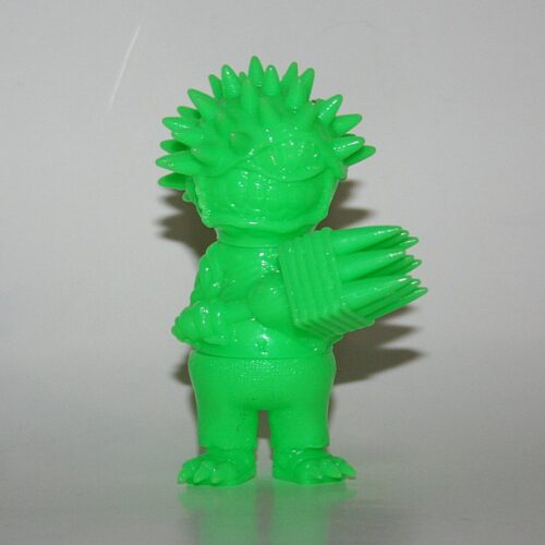 Cure Unpainted Neon Green Mini Thorn Ball Man