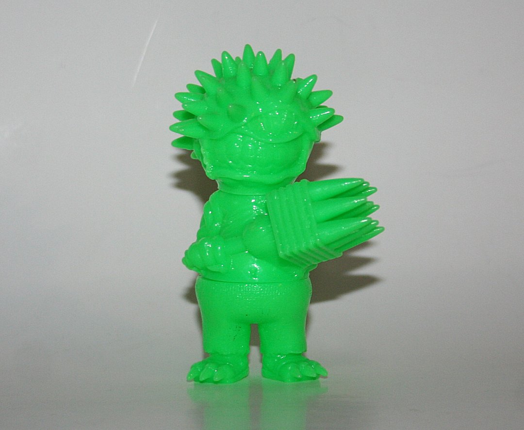 Cure Unpainted Neon Green Mini Thorn Ball Man