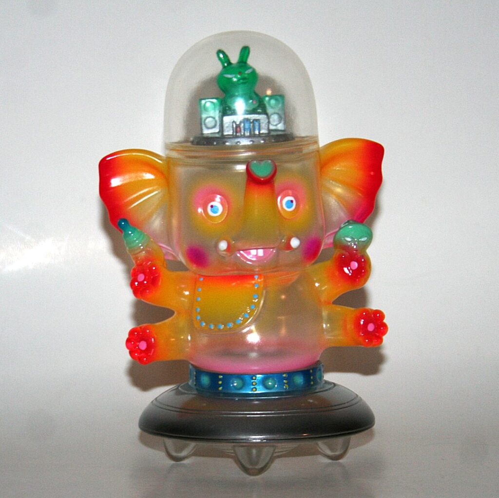Kaize Toys Clear with Yellow Love Finn Time Spaceship
