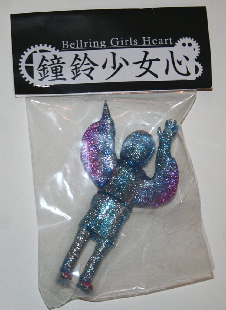Velocitron Bellring Girls Heart Silver and Blue Wings Spread