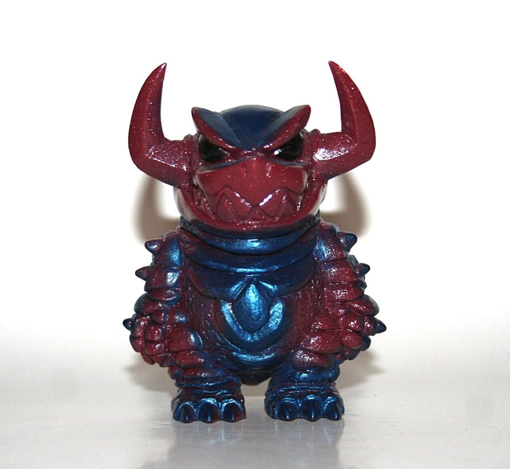 Monstock Blue on Burgandy Destdon
