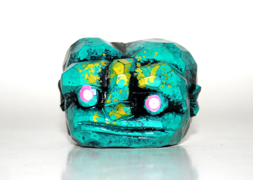 Grody Shogun Teal on Black Karakuri Head