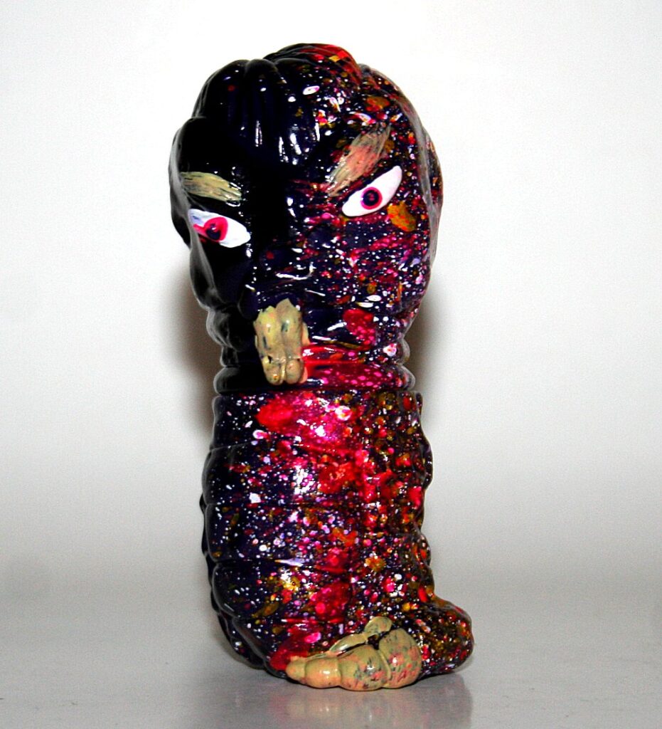 Grody Shogun Purple Splattered Tongue Out Yokai