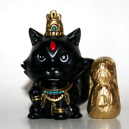Kuidaore Toy Mini Black Lucky Nyanzeon with Omake