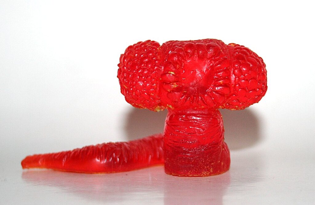 Jams Resin Clear Red Parasite Worm