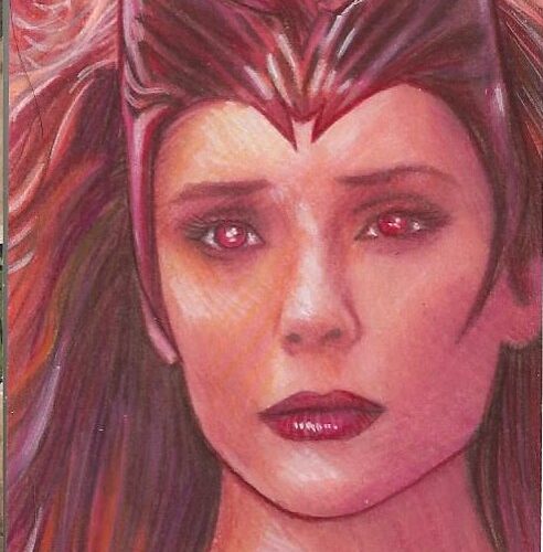 BlackHilt Studio Javier Gonzalez Scarlet Witch Sketch Card V2