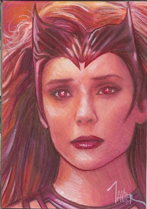 BlackHilt Studio Javier Gonzalez Scarlet Witch Sketch Card V2