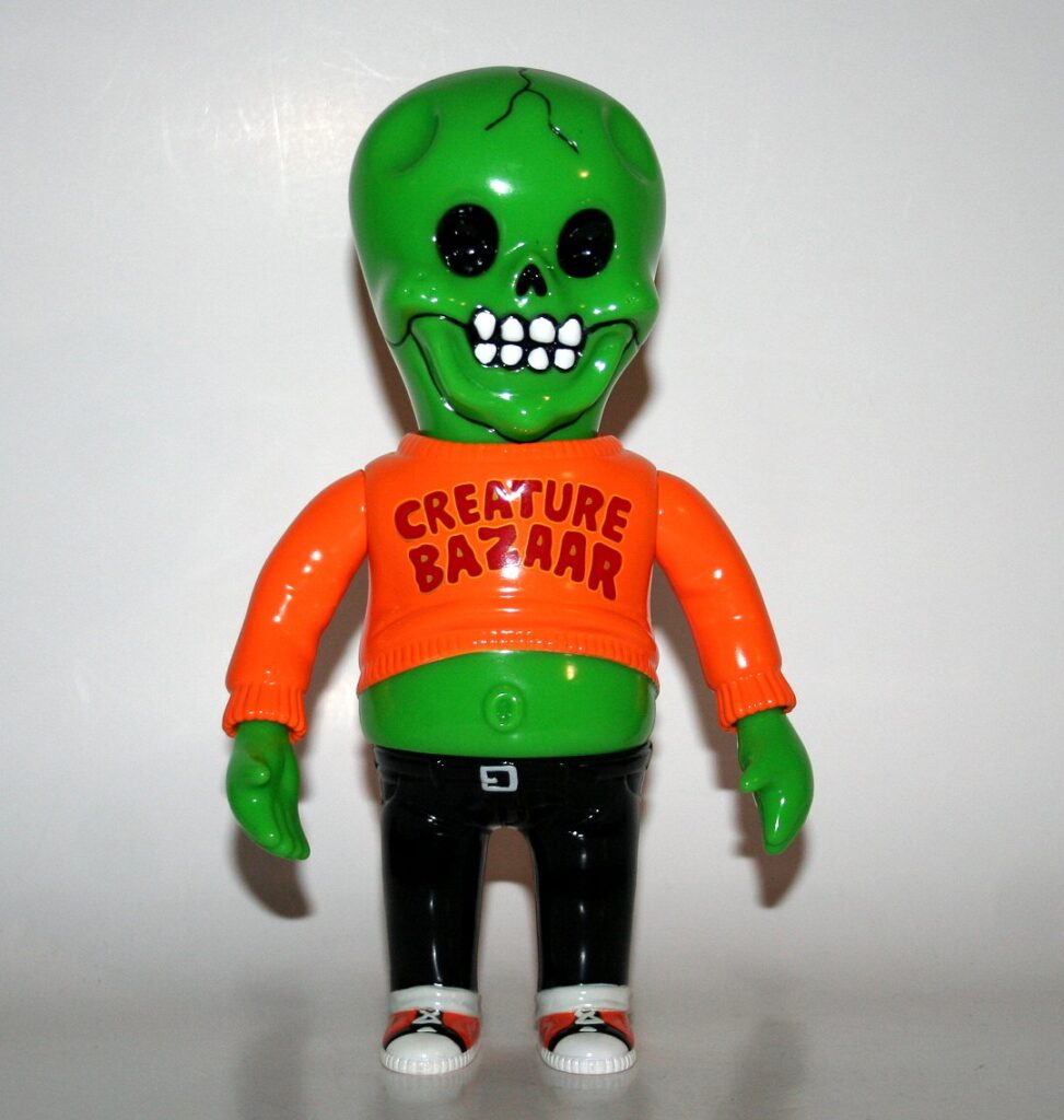 美品 headlockstudio ヘッドロックスタジオ BONE HEAD Headlock Studio x Creature Bazaar Bonehead Sofubi Figure | Vicious Fun