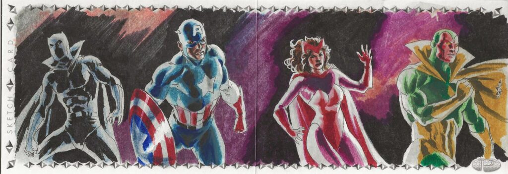 Marvel Captain America More Matias Streb 4 Panel Sketch Card
