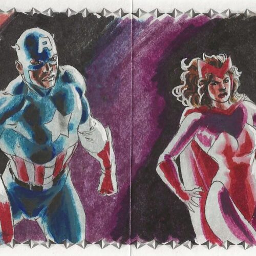 Marvel Captain America More Matias Streb 4 Panel Sketch Card