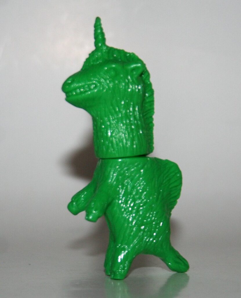 Rampage Toys Unpainted Green Standing Shaggy Unicorn