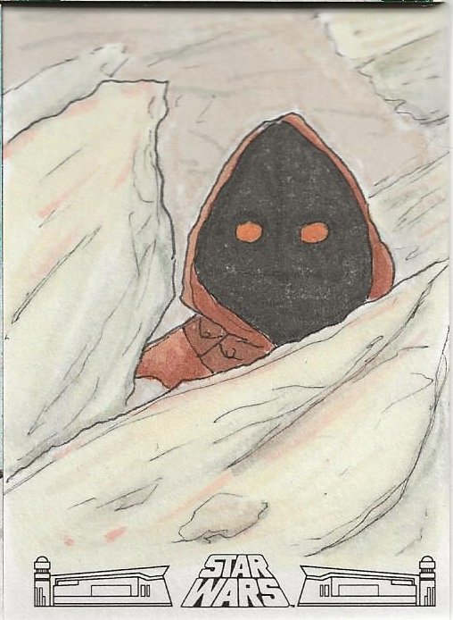 Star Wars New Hope Adam Worton Jawa Sketch Card