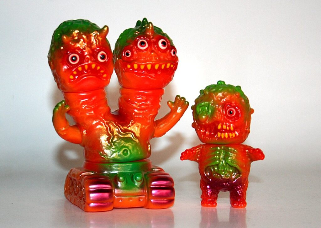 Deathland Vinyl Toy Orange Mecha Twins and Zombie Boy