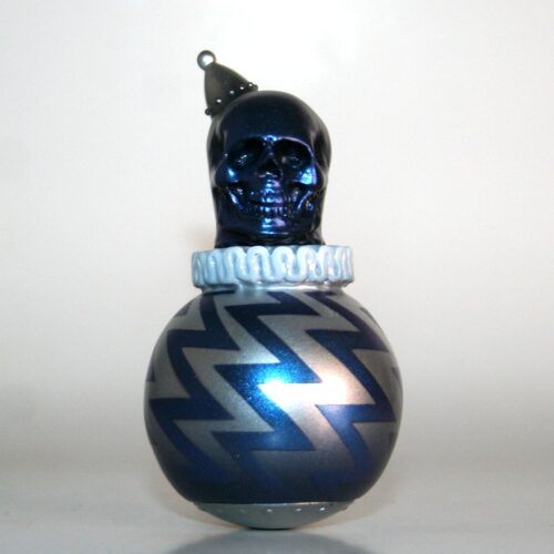 Kikkake Roly Poly Metallic Blue Skull Bomb
