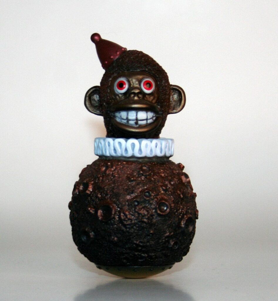 Kikkake Roly Poly Painted Brown Monkey Bomb
