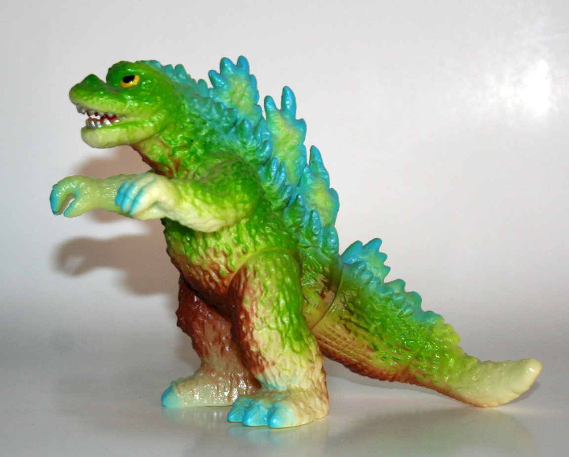 Popy Green and Blue on Glow Godzilla