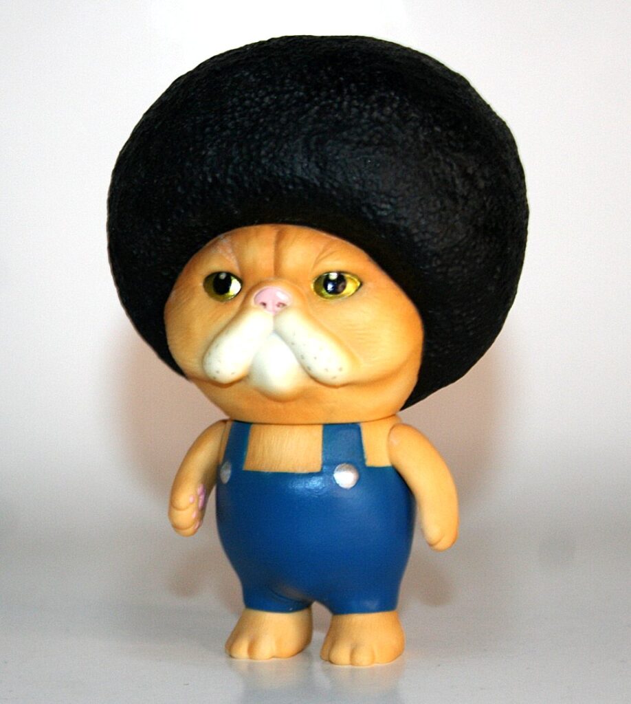 Bird Ark Black Hair Afro Cat